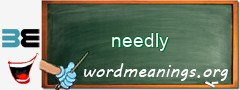 WordMeaning blackboard for needly